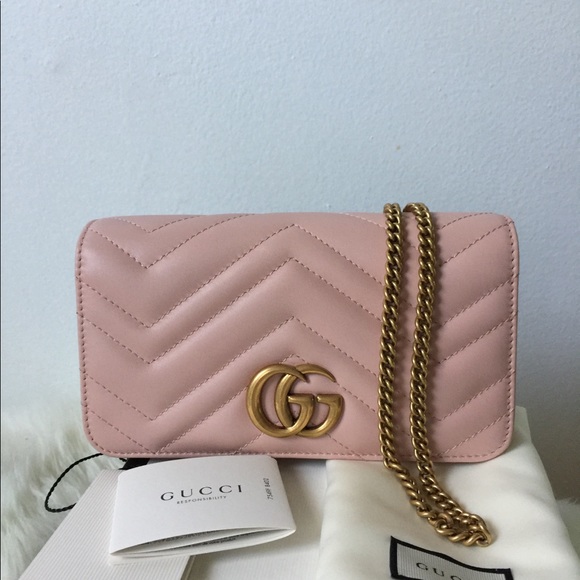 ❌SOLD❌GUCCI mini marmont light pink crossbody bag - Picture 5 of 8